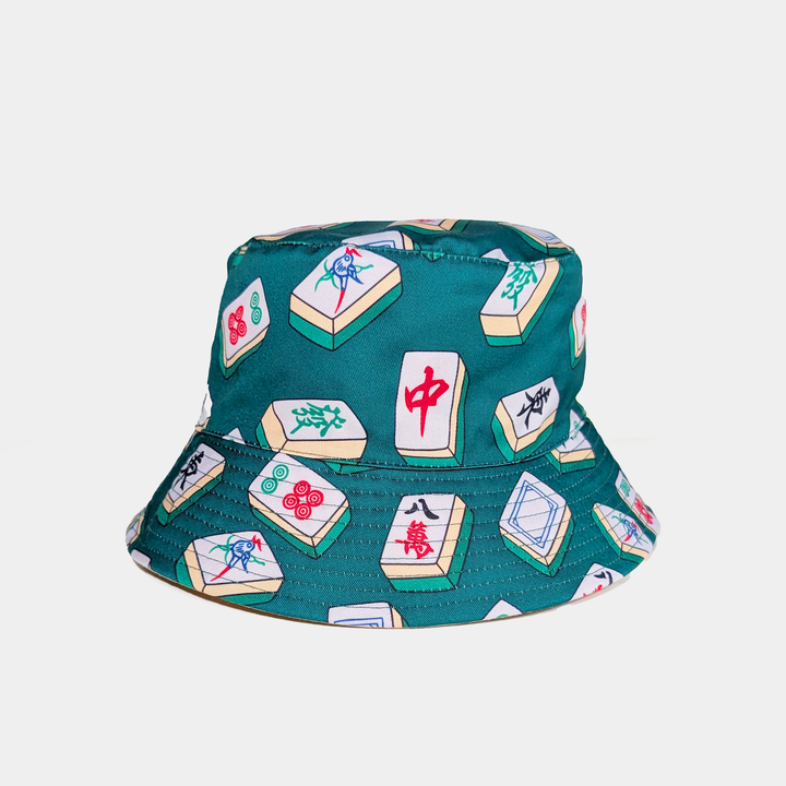 Mahjong Winner Reversible Bucket Hat (Cream White)