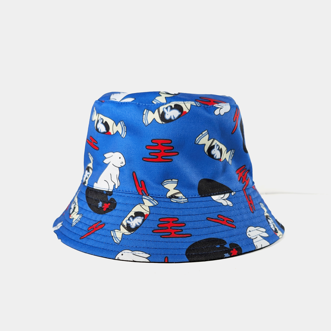 White Rabbit Reversible Bucket Hat
