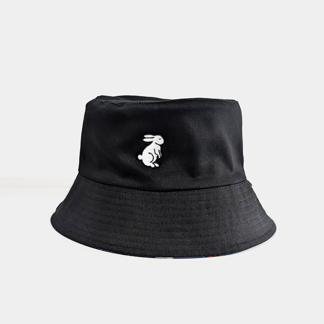 White Rabbit Reversible Bucket Hat