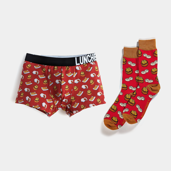 Dim sum-themed boxer briefs and 'DimSum All Day' socks