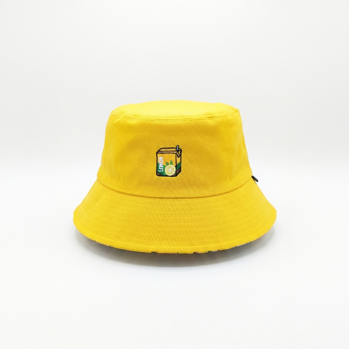 Lemon Tea Reversible Bucket Hat