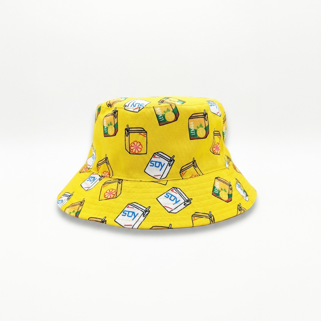 Lemon Tea Reversible Bucket Hat